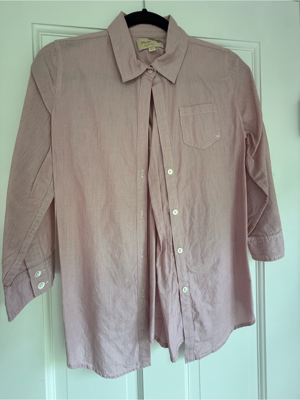 Elizabeth and James Faint Pink Striped Button-Down Shirt